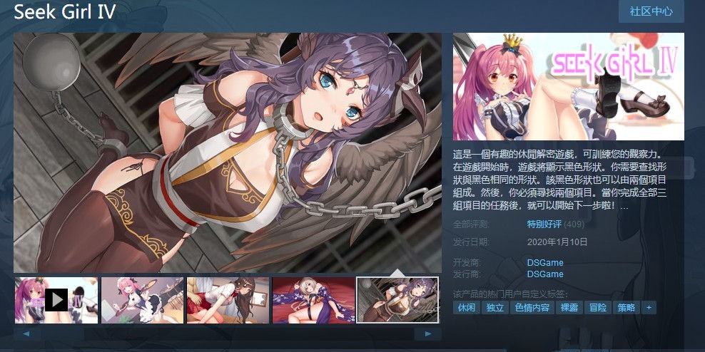 Seek Girl 4：官方中文版+完整攻略 全动态找拼图游戏&神作_游戏社